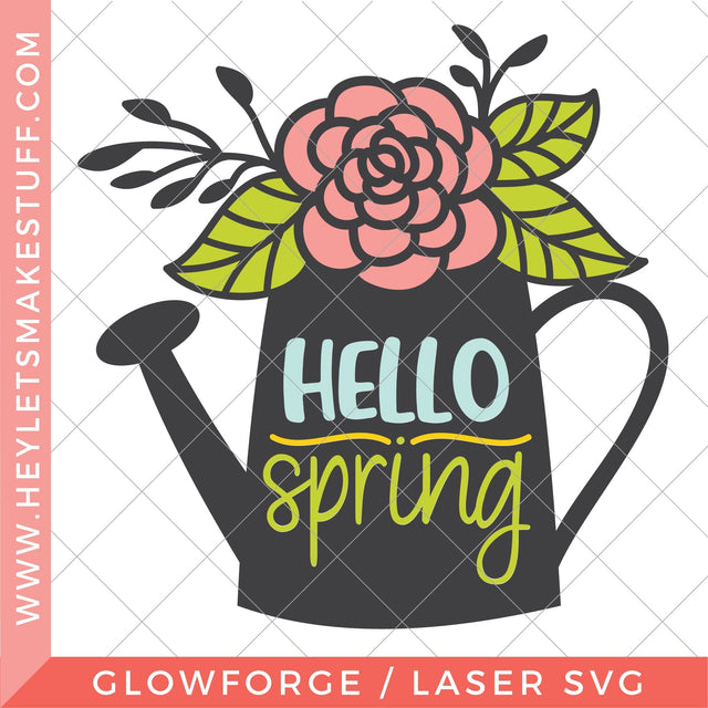 Laser Hello Spring SVG Hey Let's Make Stuff 