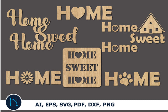 laser home sweet home sign SVG bundle SVG MD JOYNAL ABDIN 