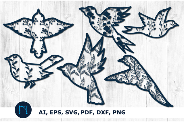 laser or paper cut bird decor SVG bundle SVG MD JOYNAL ABDIN 