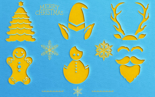 Laser or Paper Cut Christmas Crafts SVG Bundle SVG naemmiah021 