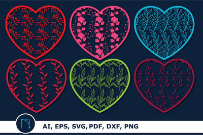 laser or paper cut heart SVG file bundle SVG MD JOYNAL ABDIN 
