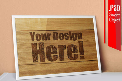 Laser Wood frame Mockup PSD Files Mock Up Photo zafrans studio 