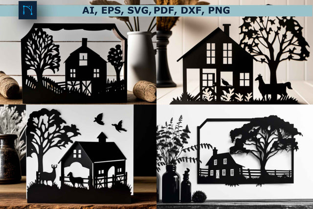 laser4 cut Farmhouse Wall Decor SVG Bundle SVG MD JOYNAL ABDIN 