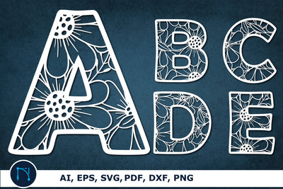laser/paper cut alphabet A-Z SVG bundle SVG SVG MD JOYNAL ABDIN 