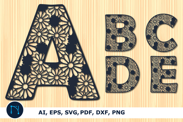 laser/paper cut alphabet A-Z SVG bundle SVG SVG MD JOYNAL ABDIN 