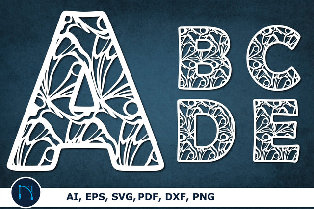 laser/paper cut alphabet A-Z SVG bundle SVG SVG MD JOYNAL ABDIN 