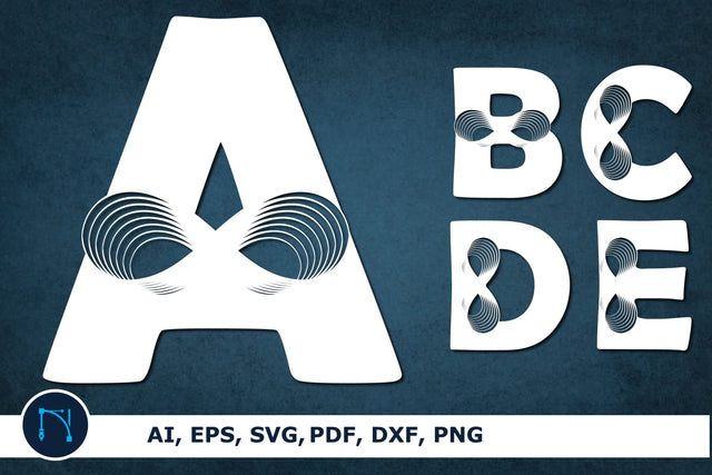 laser/paper cut alphabet A-Z SVG bundle SVG SVG MD JOYNAL ABDIN 