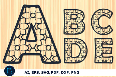 laser/paper cut alphabet A-Z SVG bundle SVG SVG MD JOYNAL ABDIN 