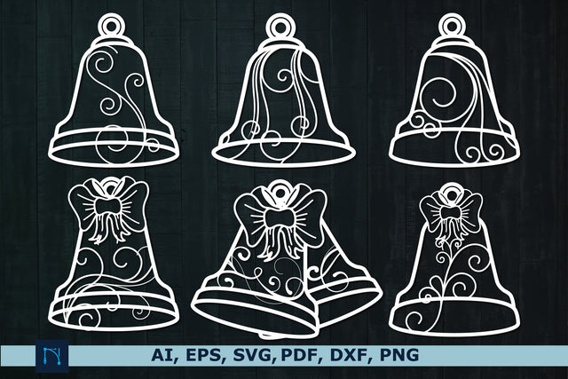 laser/paper cut bell ornament SVG bundle SVG MD JOYNAL ABDIN 