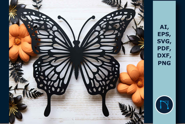 laser/paper cut butterfly decor SVG design SVG MD JOYNAL ABDIN 