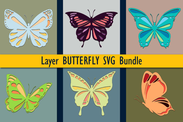 Laser/Paper-cut Butterfly SVG Bundle SVG MD JOYNAL ABDIN 