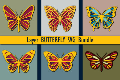 Laser/Paper-cut Butterfly SVG Bundle SVG MD JOYNAL ABDIN 