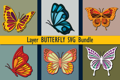 Laser/Paper-cut Butterfly SVG Bundle SVG MD JOYNAL ABDIN 