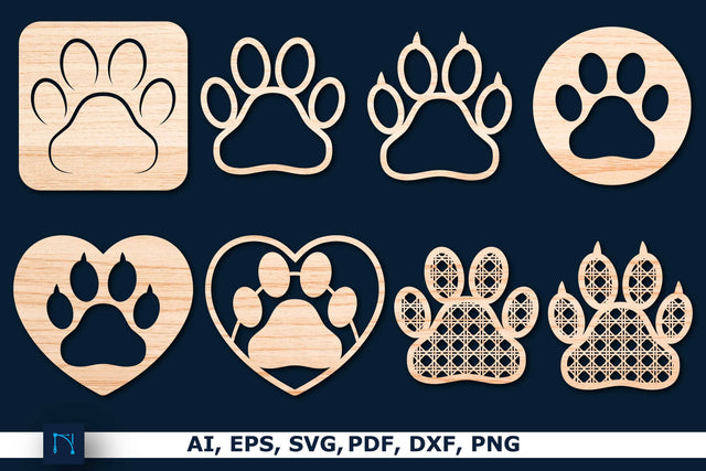Laser/Paper Cut Cat Paw SVG Bundle SVG MD JOYNAL ABDIN 