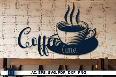 Laser/Paper cut Coffee time sign SVG SVG MD JOYNAL ABDIN 