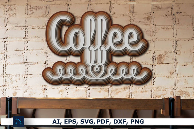 Laser/Paper cut Coffee time sign SVG SVG MD JOYNAL ABDIN 