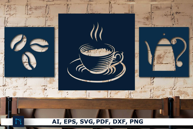 Laser/Paper cut Coffee time sign SVG SVG MD JOYNAL ABDIN 