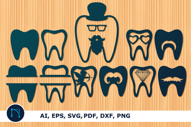 laser/paper cut cute Tooth SVG bundle SVG MD JOYNAL ABDIN 