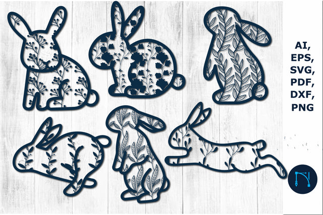 laser/paper cut easter bunny SVG bundle SVG MD JOYNAL ABDIN 