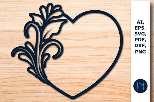 Laser/Paper cut floral Heart SVG SVG MD JOYNAL ABDIN 
