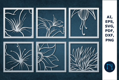 laser/paper cut flower decor SVG bundle SVG SVG MD JOYNAL ABDIN 