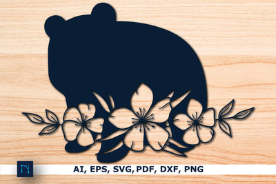 Laser/Paper cut flower With Animal SVG SVG MD JOYNAL ABDIN 