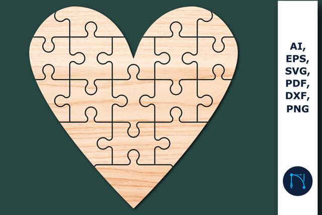 Laser/paper Cut heart Puzzle SVG vector SVG MD JOYNAL ABDIN 