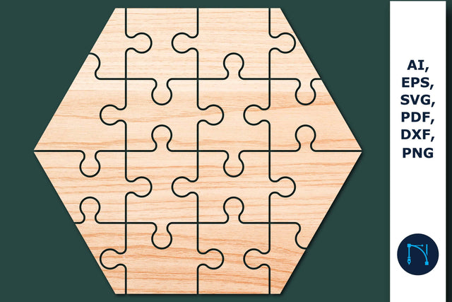 Laser/paper Cut hexagon Puzzle SVG vector SVG MD JOYNAL ABDIN 