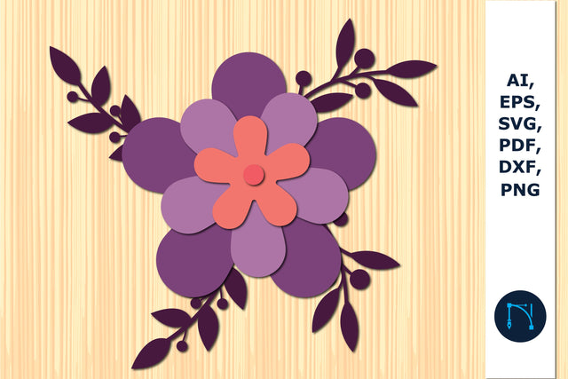 laser/paper cut layer flower 3d SVG SVG MD JOYNAL ABDIN 