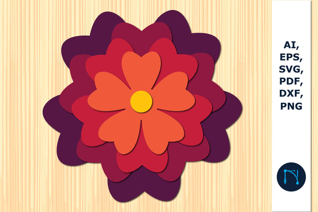 laser/paper cut layer flower 3d SVG SVG MD JOYNAL ABDIN 
