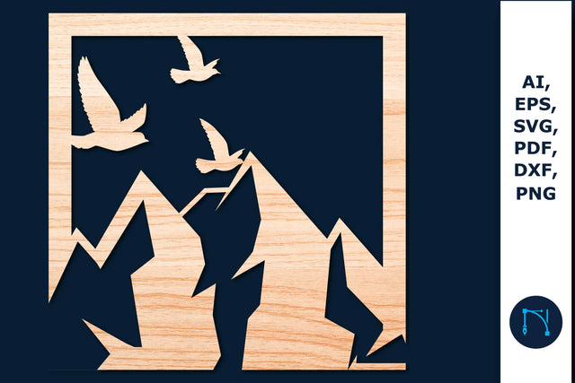 Laser/Paper cut mountain Decor SVG SVG MD JOYNAL ABDIN 