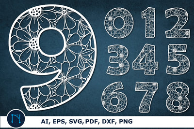 laser/paper cut Number 0-9 SVG bundle SVG MD JOYNAL ABDIN 