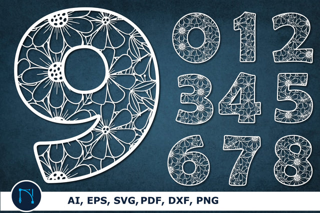 laser/paper cut Number 0-9 SVG bundle SVG MD JOYNAL ABDIN 