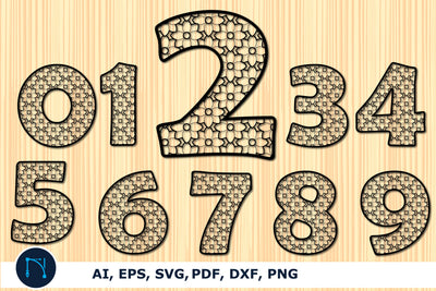 laser/paper cut Number 0-9 SVG bundle SVG MD JOYNAL ABDIN 
