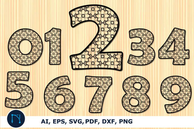 laser/paper cut Number 0-9 SVG bundle SVG MD JOYNAL ABDIN 