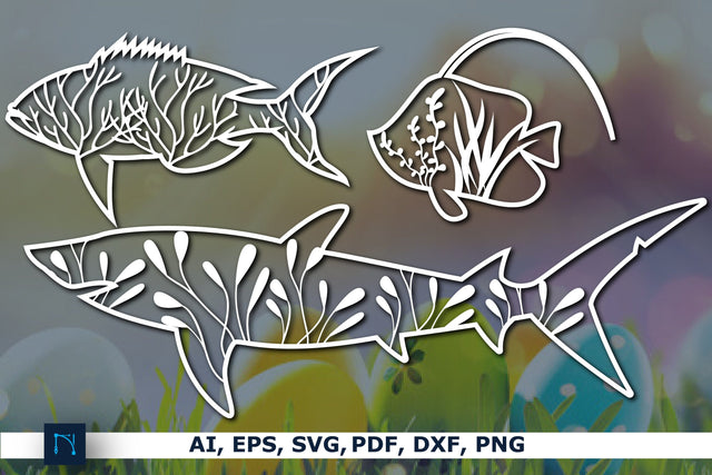 laser/paper cut sea fish SVG Bundle SVG MD JOYNAL ABDIN 