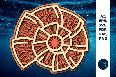 Laser/paper Cut Sea Shell SVG cut file SVG MD JOYNAL ABDIN 