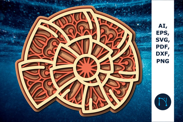 Laser/paper Cut Sea Shell SVG cut file SVG MD JOYNAL ABDIN 