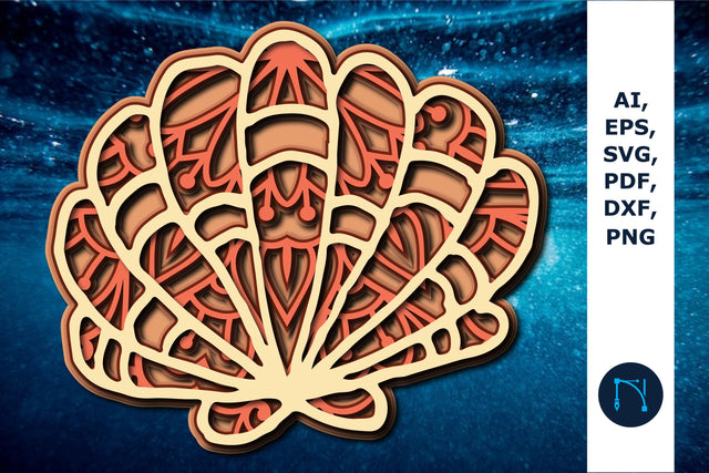Laser/paper Cut Sea Shell SVG cut file SVG MD JOYNAL ABDIN 