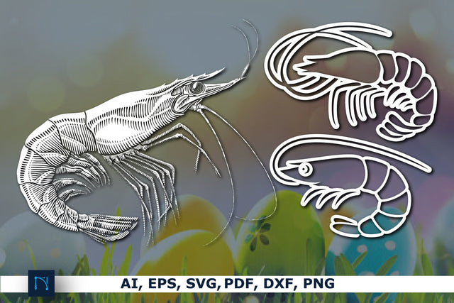 laser/paper cut sea shrimp SVG Bundle SVG MD JOYNAL ABDIN 