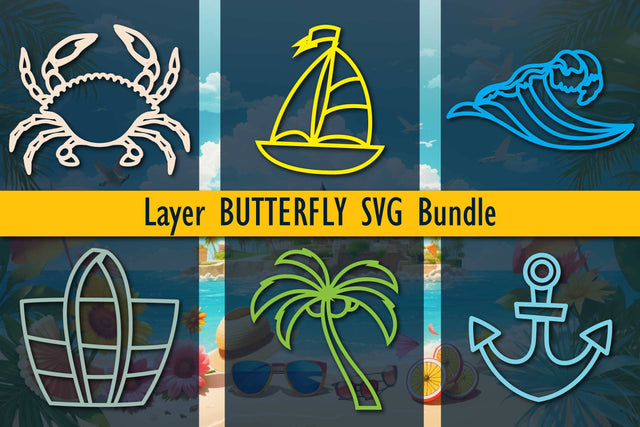Laser/Paper-cut Summer SVG Bundle SVG MD JOYNAL ABDIN 