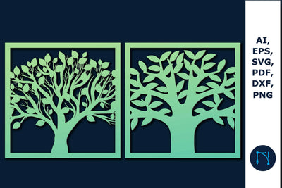 Laser/Paper cut Tree Life SVG Bundle SVG MD JOYNAL ABDIN 