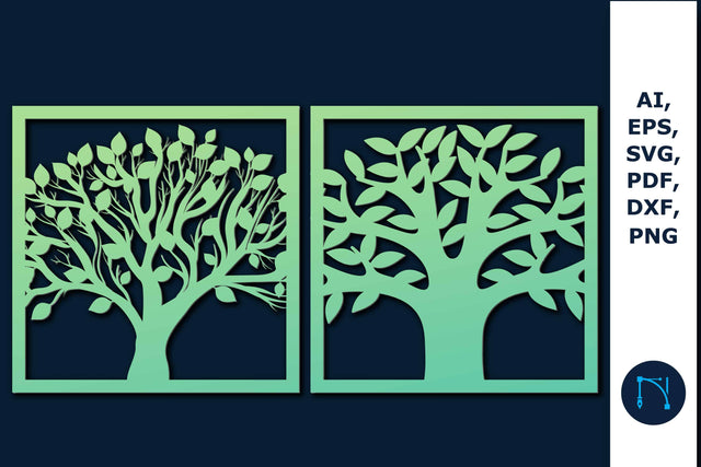 Laser/Paper cut Tree Life SVG Bundle SVG MD JOYNAL ABDIN 