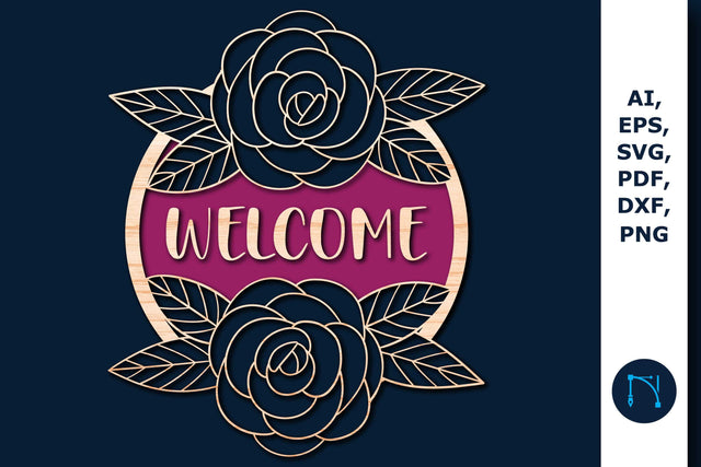 Laser/Paper cut welcome sign SVG SVG MD JOYNAL ABDIN 