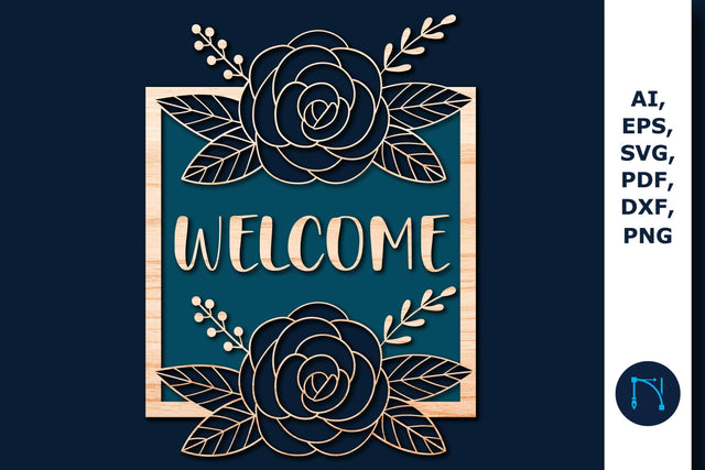 Laser/Paper cut welcome sign SVG SVG MD JOYNAL ABDIN 