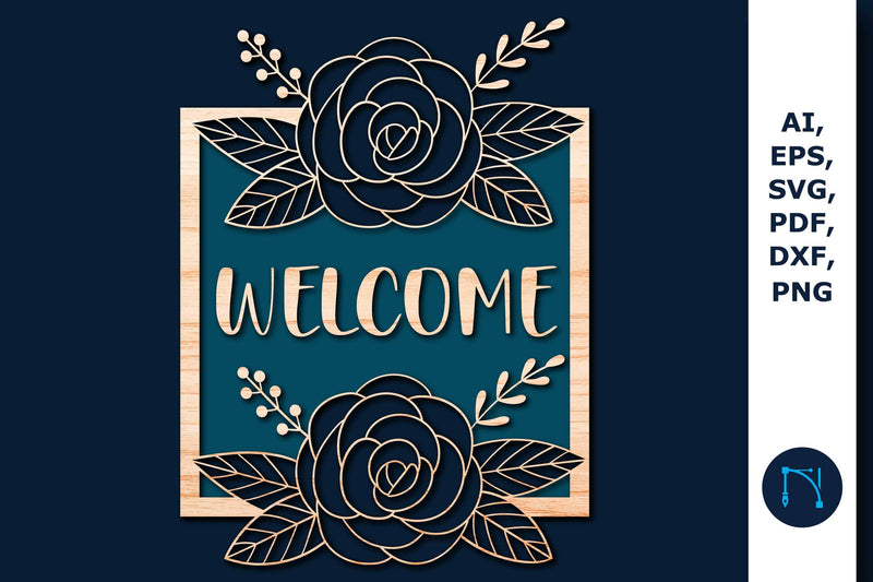 Laser/Paper cut welcome sign SVG SVG MD JOYNAL ABDIN 