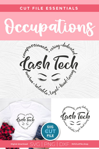 Lash Tech svg, a lash artist or lash technician svg file SVG SVG Cut File 