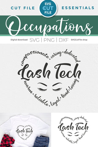 Lash Tech svg, a lash artist or lash technician svg file SVG SVG Cut File 