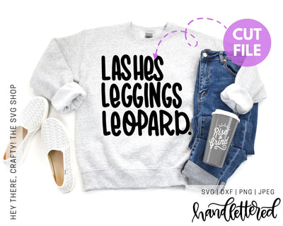 Lashes Leggings Leopard | SVG, PNG, DXF, JPEG SVG Hey There, Crafty! 