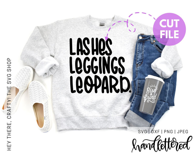 Lashes Leggings Leopard | SVG, PNG, DXF, JPEG SVG Hey There, Crafty! 